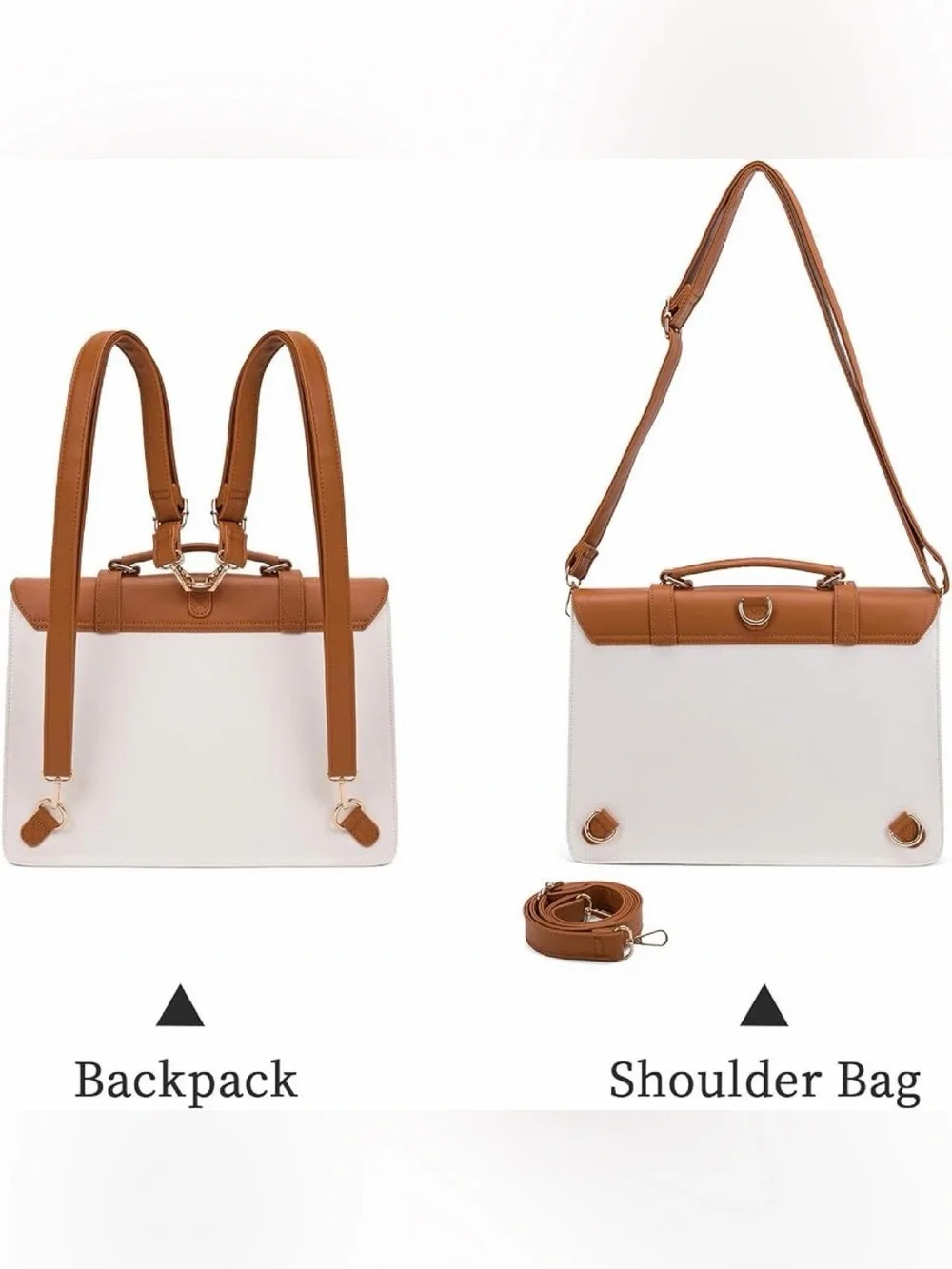 Two-Tone Brown and Cream Women’s laptop bag